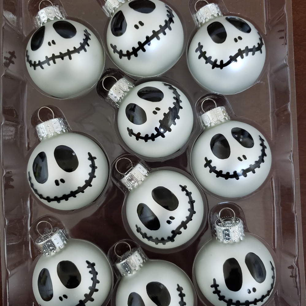 Jack Skellington Mini 10 Piece Christmas Ornaments